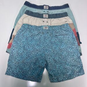 Faherty Brand Swim Trunks Lot of 3 Mens XL Board Shorts Floral Colorblock Blue